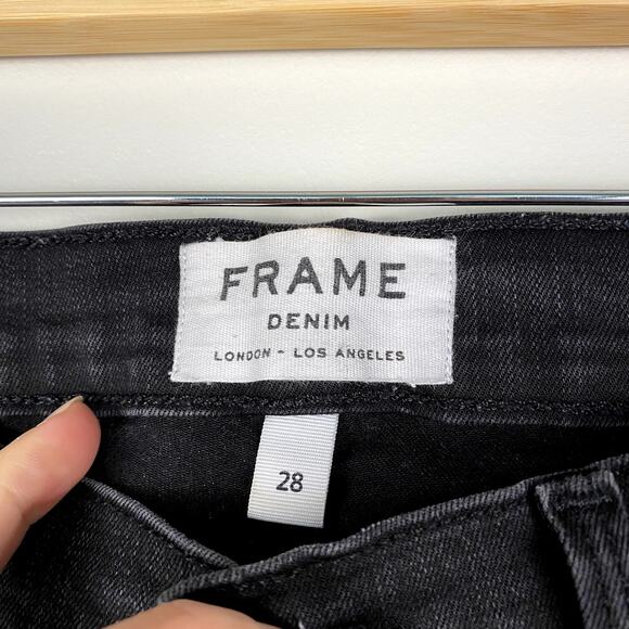 FRAME Le Skinny De Jeanne Raw Hem Jeans in Whittier Size 28 - Picture 5 of 10